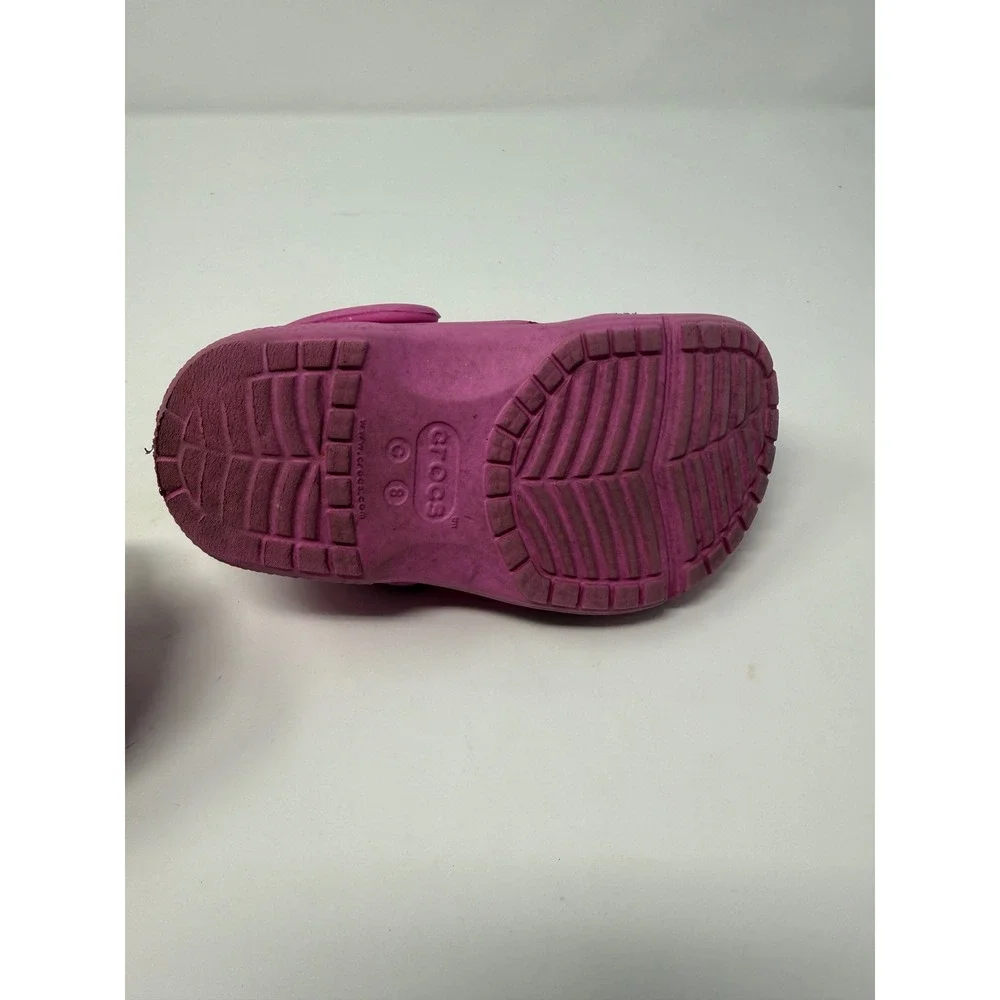 Crocs Kids Clogs Size 8 Pink Classic Slip On Comfort Casual Shoes‎